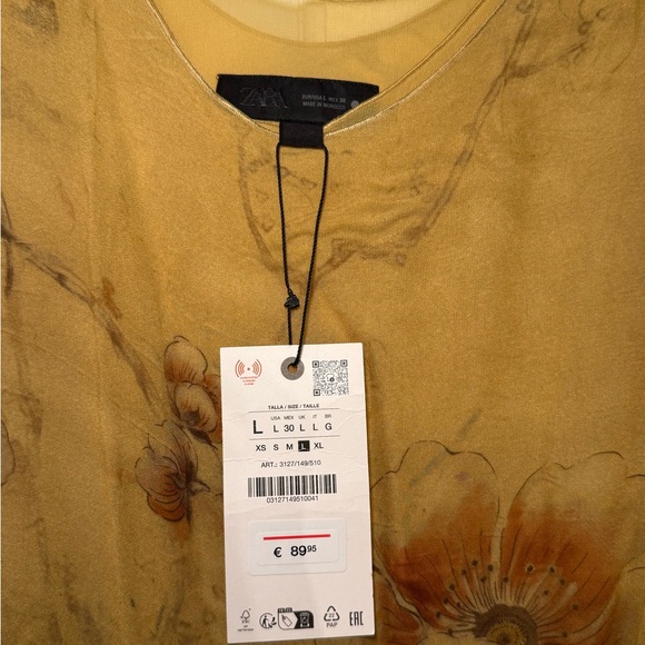 Zara Golden Floral Maxi Dress - Picture 4 of 4